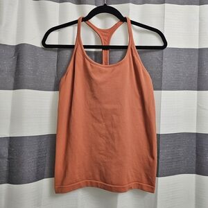 Athleta Orange Sleeveless Racerback Tank Top
